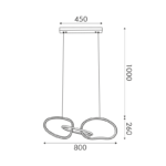 Aca Lighting Κρεμαστό Φωτιστικό LED 42W 3300lm CCT IP20 Χρυσό Ατσάλι & Ακρυλικό - Image 2