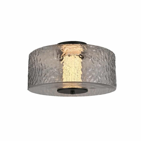 ΦΩΤΙΣΤΙΚΟ ΟΡΟΦΗΣ ACA HMX24153A ΜΑΥΡΟ ΔΙΑΦΑΝΕΣ LED 12W 3000K IP20 D36XH18CM - Image 3