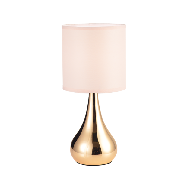 Aca Lighting Bellatris Πορτατίφ Αφής 1xE14 Παλ Ροζ & Ορειχάλκινο Μεταλλικό 15xH34cm - Image 3