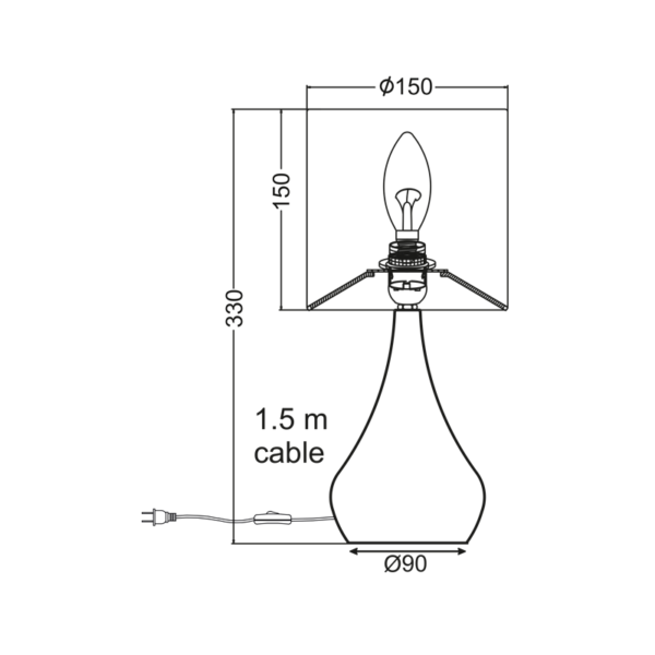 Aca Lighting Bellatris Πορτατίφ Αφής 1xE14 Παλ Ροζ & Ορειχάλκινο Μεταλλικό 15xH34cm - Image 2