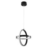 LG-6438 Κρεμαστό LED Φωτιστικό Οροφής Μαύρο 20W CCT με Εναλλαγή Φωτισμού μέσω Διακόπτη
