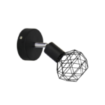 Aca Lighting ALADDIN Σποτ 1xE14 Μαύρο Πλέγμα 12,5x9,5x15,5cm