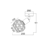 Aca Lighting Aladdin Σποτ 1xE14 Χάλκινο Πλέγμα 12,5x9,5x15,5cm - Image 4