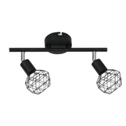 Aca Lighting ALADDIN Σποτ 2xE14 Μαύρο Πλέγμα 30x12,5x19,5cm