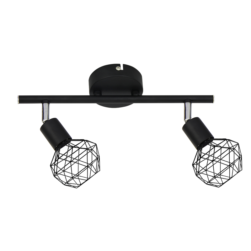 MC15612B-1 Aca Lighting ALADDIN Σποτ 2xE14 Μαύρο Πλέγμα 30x12,5x19,5cm - Image 1