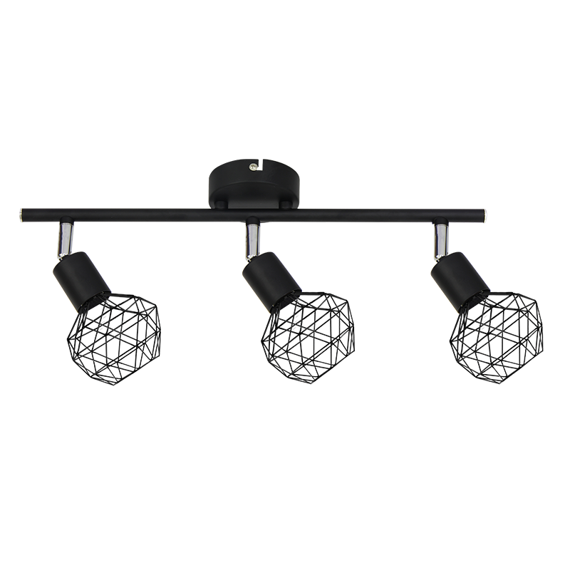 MC15613B Aca Lighting Aladdin Σποτ 3xE14 Μαύρο Πλέγμα 46x12,5x19,5cm - Image 1