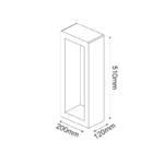 Aca Lighting CHARES Φωτιστικό Κήπου LED 5W 3000K Λευκό Τσιμέντο IP65 - Image 2