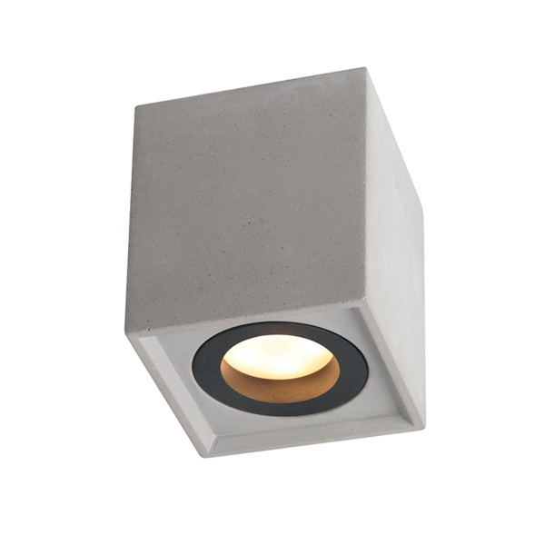 Aca Lighting Monte Φωτιστικό Οροφής 1xGU10 Φυσικό Τσιμέντο 8,5x8,5xH10cm - Image 3