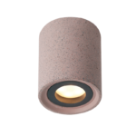 Aca Lighting Monte Φωτιστικό Οροφής 1xGU10 Κόκκινο Τσιμέντο D8,5xH10cm