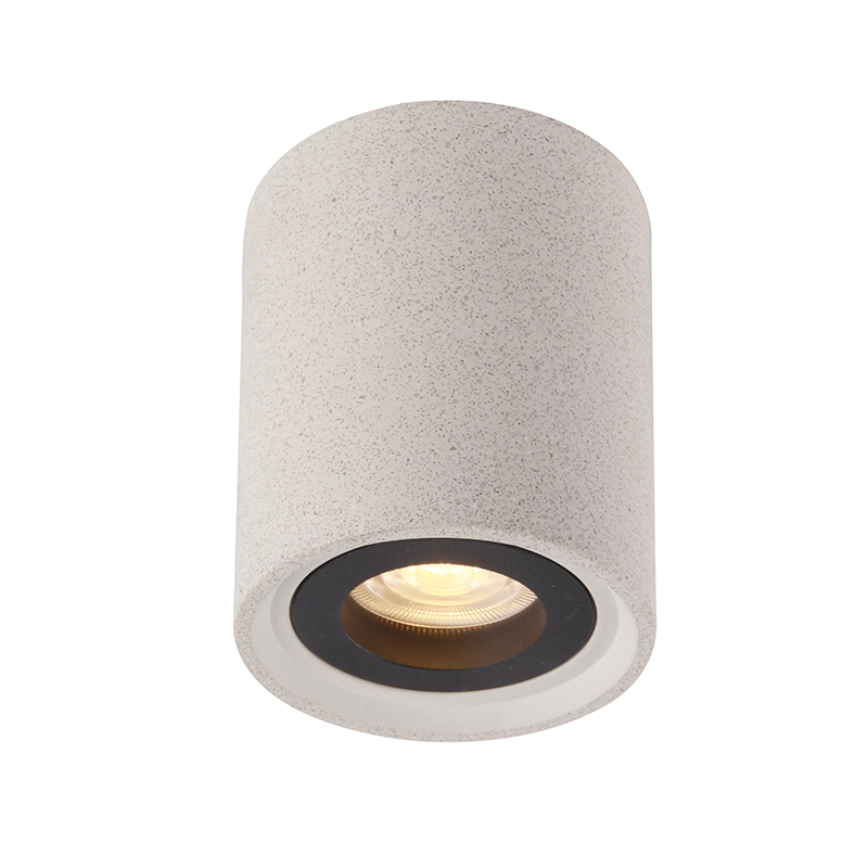 MK141S10W Aca Lighting Monte Φωτιστικό Οροφής 1xGU10 Λευκό Τσιμέντο D8,5xH10cm - Image 1