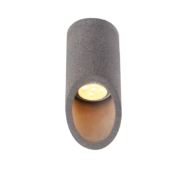 Aca Lighting FALTSO Φωτιστικό Οροφής 1xGU10 Μαύρο Τσιμέντο D7xH16cm