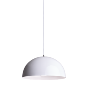 Aca Lighting Melina Κρεμαστό Φωτιστικό 1xE27 Μεταλλικό Λευκό Φ40xH110cm