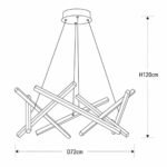 Prisma Πολυέλαιος Οροφής LED Dimmable CCT 80W D72 με Χειριστήριο - Image 2
