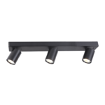 Aca Lighting ELITIS Επιτοίχιο Φωτιστικό 3xGU10 Μαύρο Αλουμίνιο 54x7x11cm