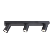 Aca Lighting ELITIS Επιτοίχιο Φωτιστικό 3xGU10 Μαύρο Αλουμίνιο 54x7x11cm