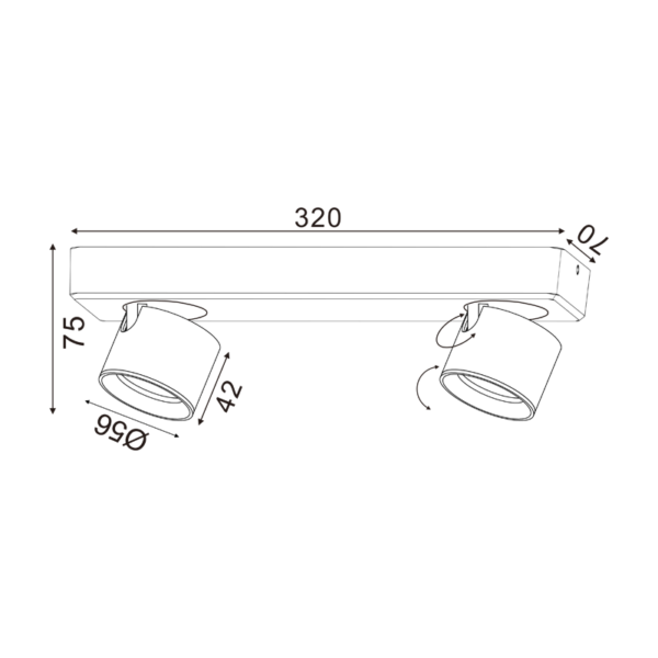 Aca Lighting PLUTO Επιτοίχιο Φωτιστικό LED 10W 3000K 800lm Λευκό Αλουμίνιο 32x7xH7,5cm - Image 4