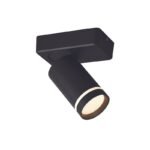 Aca Lighting DIVINO Επιτοίχιο Φωτιστικό 1xGU10 Μαύρο Αλουμίνιο IP20 12x7x13,5cm