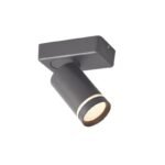 Aca Lighting DIVINO Επιτοίχιο Φωτιστικό 1xGU10 Γκρι Αλουμίνιο IP20 12x7x13,5cm