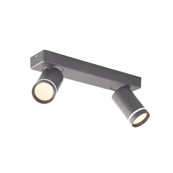 Aca Lighting DIVINO Επιτοίχιο Φωτιστικό 2xGU10 Γκρι Αλουμίνιο IP20 32x7x13,5cm - Image 3