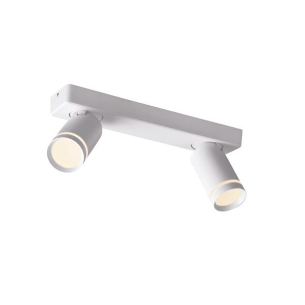 Aca Lighting DIVINO Επιτοίχιο Φωτιστικό 2xGU10 Λευκό Αλουμίνιο IP20 32x7x13,5cm - Image 3