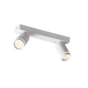 Aca Lighting DIVINO Επιτοίχιο Φωτιστικό 2xGU10 Λευκό Αλουμίνιο IP20 32x7x13,5cm