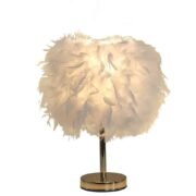 101433 Roma-Β Mini Feather Επιτραπέζιο Φωτιστικό με πούπουλο 1ΧΕ27 D23 Λευκό