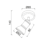 Aca Lighting BRULEE Επιτοίχιο Φωτιστικό 1xGU10 Σατινέ Μπρονζέ Μεταλλικό 8x8x14cm - Image 4
