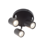 Aca Lighting ORFEAS Σποτ 3xGU10 Ροζέτα Μαύρο Ματ