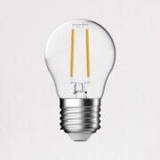 100879 Filament G45 Γλομπάκι LED Ε27 2 Watt διαφανές γυαλί