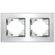 Lineme H Series Πλαίσιο Διπλό Οριζόντιο Ασημί Μεταλλικό